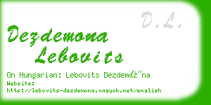 dezdemona lebovits business card